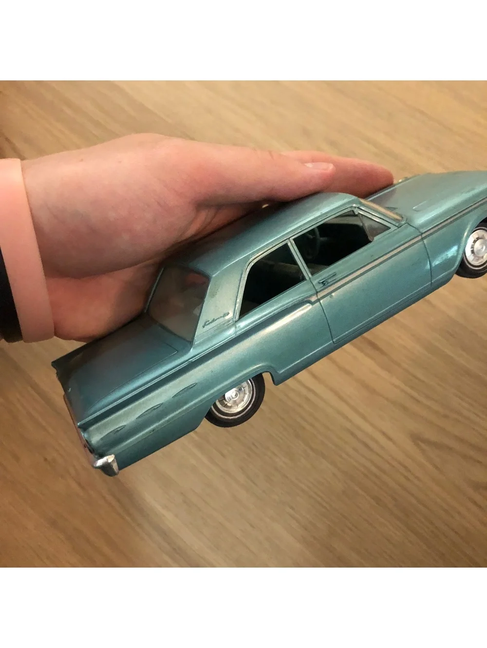 1962 FAIRLINE AMT FORD FAIRLINE 500 DEALER PROMO BLUE MINT GREEN 1/25 MODEL CAR